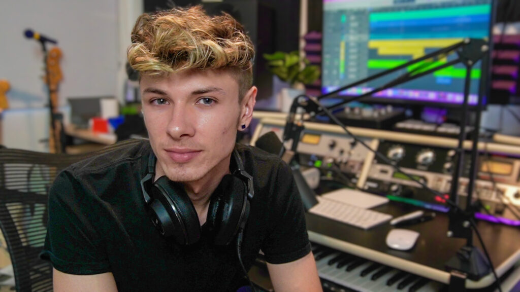 swftwoof sound mix engineer Dean Swift in his mixing studio